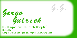 gergo gulrich business card